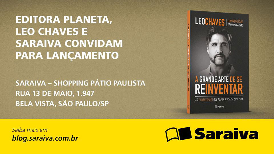 Leo Chaves lança em São Paulo livro sobre a capacidade de se redescobrir