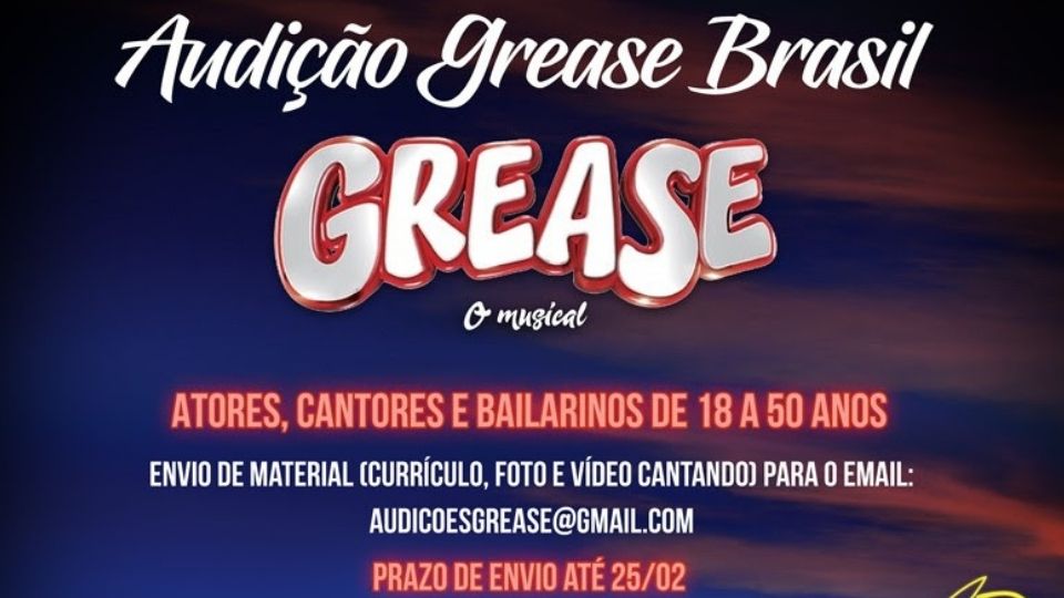Adaptação inédita de Grease no país confirma temporada e abre audições para elenco